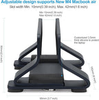 Psitek Aluminum Vertical Laptop Stand Dock Holder, Adjustable Slot Width 12-42mm, Space-Saving Upright Storage for MacBook and Laptops