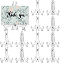LonlyEagle 12 Pack 4 Inch Clear Plastic Easels or Stand/Plate Holders to Display Pictures or Other Items at Weddings, Plate Stands for Home Decoration, Birthdays, Tables