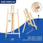 ESRICH 15pcs 17 Inch Tabletop Easels, Easel Stand for Painting,Tripod, Paint Party Easel, Kids Student Desktop Easel for Painting,Paint Easel for Canvas Paints