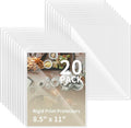 20 Pack 8.5" x 11" Hard Plastics Sheet Protector, Rigid Print Protector, Clear Waterproof Protectors, Paper Sleeves Photo Plastic Sleeves Hard Plastic Document Holder, Birth Certificate Protectors