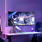 WALI Heavy Duty Monitor Arm, Monitor Stand for Screen up to 49 inch, 44 lbs, Aluminum Ultrawide Computer Mount for Samsung Odyssey G9, Adjustable, Mounting Holes 75 and 100 (GAM001XL), White