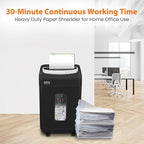 VidaTeco Paper Shredder for Home Office Heavy Duty with 60 Mins Running with US Patented Cutter,Shred CD/Card with Extra Large Bin,AUTO Jam Proof(ETL) (25-Sheet Cross Cut)