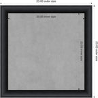 Amanti Art Black Framed Magnetic Board 23x23 Medium Vision Board for use with Magnets, 100% Metal Sheet to Display Items as Office Decor or for Home Organization in mudroom, Kitchen or Kids Room
