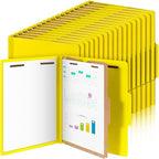 Skyygemm 36 Pcs Classification Folders Letter Size, 1 Divider Pressboard File Folder with Fasteners, Expanding File Organizer Bulk for School Teachers, Office Employee, Coworker, Staff (Yellow)