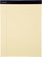 Mintra Office Legal Pads - ((BASIC CANARY 6pk, 8.5in x 11in, WIDE RULED))