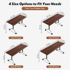 Goakwwuz Conference Room Table, Folding Conference Tables,Thicken Grey Tabletop,Flip Top Wooden Seminar Meeting Room Table for Conference Room Offices (8, Walnut, 55.1”)