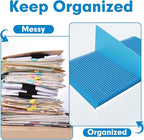 Two Pocket Folders, PANDRI 50 Pack 2 Pocket Folders, Letter Size Paper File Folder for School Office Home Business, LightBlue