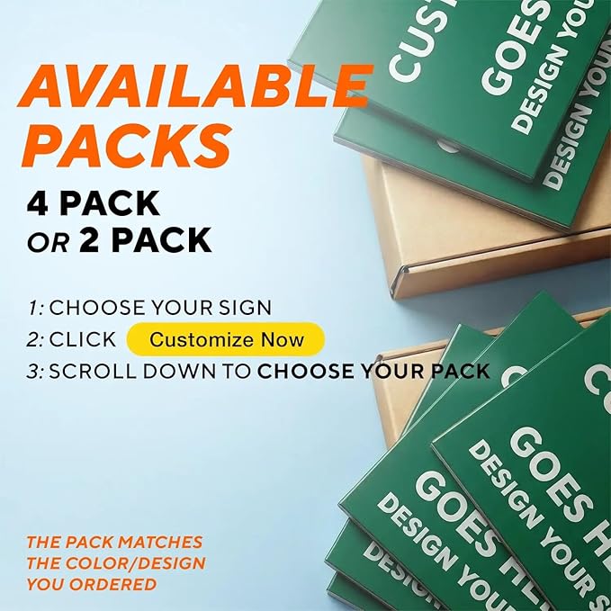 SPEEDYORDERS Custom Outdoor Metal Signs, Personalized Aluminum Signs, Customized Safety Signs, Metal Business Signs, Waterproof Outdoor Business Signs, White Aluminum (Green Background, 42x28 In)