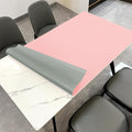 Zinkooat Leather Table Cover,1.8mm Thick,30x48 Inch Desk Cover,Large Desk Mat,Table Protector,Table Cover Protector,Desk Top Cover,Table Tops Cut to Size(Pink+Silvery,30x48)