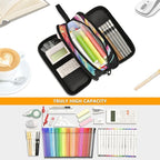 BOENLE Custom Lightning Dragon Watercolor Pencil Case Box Boys Girls Personalized Name Large Pencil Pouch Stationery Pen Bag Organizer for Kids Adults School Office