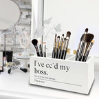 XPH Funny Office Pen Pencil Holder Organizer for Desk, Coworker Gifts for Women Men, I've Cc'd My Boss Funny Wooden Box Sign for Home Office Workplace Desk Tabletop Decorations