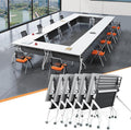 Conference Table,55.1''Folding Conference Room Table for 4-12 People,Mobile Flip Top MeetingTraining Table with Different Coulor and Styles for Offices, Classrooms,Meeting Room (6, 47.2''C)
