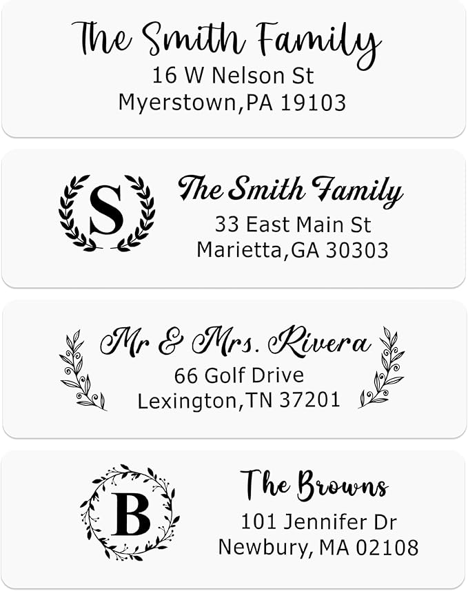 EDSG Personalized Return Address Labels, Custom Address Stickers on Sheets, Custom Address Stickers (99-990 Labels) (198)