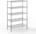 Regal Altair Wire Shelving Kit | NSF Commercial Storage Rack Unit (5-Tier | 64" Height, 21" Deep x 42" Wide)