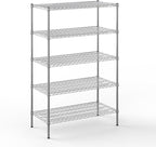 Regal Altair Wire Shelving Kit | NSF Commercial Storage Rack Unit (5-Tier | 64" Height, 21" Deep x 42" Wide)