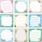Lovarywow Otter Sticky Notes Gifts, 9 Pack Cute Sea Otter Notepads 3x3 Inch Gifts for Coworkers Students, Ocean Animals Post Memo Pads Office School Supplies for Men Women (450 Sheets)