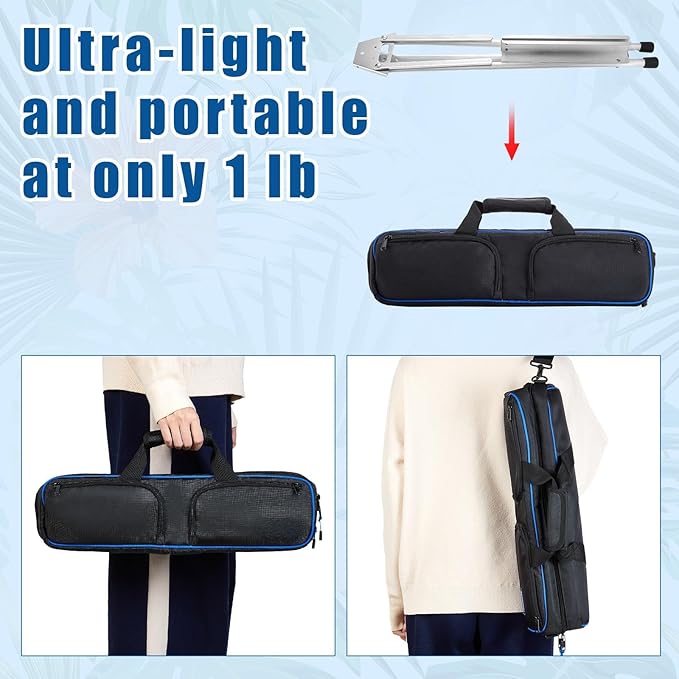 Xinnun 12 Pcs Aluminum 15'' to 21'' High Tabletop Easel Display Adjustable Portable Tripod Desktop with Extension Arm Wings and Rubber Feet for Canvas, Paintings Suitable for School Studio (Silver)