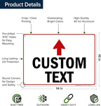 Custom Arrow,Custom Directional Sign, Up Arrow,10x14 Inches, Rust Free .040 Aluminum, Fade Resistant, Made in USA by My Sign Center