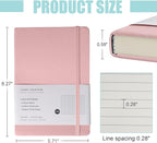 EMOMAS Lined Journal Notebook, 10Pack Hardcover Notebook for Men & Women – Journals for Writing, Work, School, Home & Daily Notes, 160 Pages – Medium A5, 5.7"x8", 100 gsm Thick Paper (Pink)