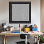 Amanti Art Black Framed Magnetic Board 25x25 Medium Vision Board for use with Magnets, 100% Metal Sheet to Display Items as Office Decor or for Home Organization in mudroom, Kitchen or Kids Room