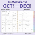 GNL 2026 Planner, Weekly and Monthly Planner January - December 2026, 8.5" x 11" Monthly Planner with Waterproof Flexible Cover, Spiral Binding Notebook with Colorful Tab, Pockets, Bookmark, Purple