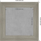 Amanti Art Grey Framed Magnetic Board 16x16 X-Small Vision Board for use with Magnets, 100% Metal Sheet to Display Items as Office Decor or for Home Organization in mudroom, Kitchen or Kids Room