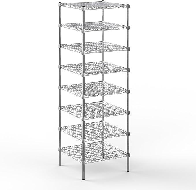 Regal Altair 24" Deep x 24" Wide x 74" Height Wire Shelving Kit | 8-Tier | NSF Commercial Storage Rack Unit