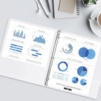 Basic 3 Ring Binder -1 or 1/2'' Binders with Roung Ring Binder, Large 100/200 Sheet Capacity, Fit 8.5" x 11" US Letter Size Paper, 12 Pack White (0.5'' White - 12 Packs)