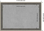 Amanti Art Grey Framed Magnetic Board 29x41 Large Vision Board for use with Magnets, 100% Metal Sheet to Display Items as Office Decor or for Home Organization in mudroom, Kitchen or Kids Room