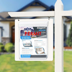 9.1" x 11.6" Outdoor Permit Brochure Holder Waterproof Wall Mount Literature Box with Lid Screws Clear Acrylic Document Holder Fits Letter Size A4 Flyers Booklets Pamphlets Includes "PERMIT" Decal