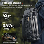 SMALLRIG 74.8"/ 6.23 ft Adjustable Light Stand Photography, Max Load 8.8 lb, Compact Lighting Tripod Stand for Softbox, Flashlights, Ring Light, LED Video Lights, COB Light, Folded Size 16.5" - 5475