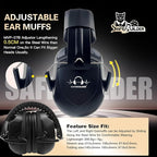 SAFEBUILDER Ear Muffs Noise Reduction SNR 33dB Adjustable Lightweight Safety Earmuffs Sound Proof Noise Cancelling ANSI