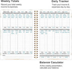 Heveboik Income & Expense Log Book - A5 Income and Expense Tracker for Small Business, Accounting Bookkeeping Tracking for Woman and Man, 5.8" x 8.3", Rose Leaf