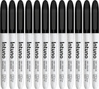 INTUNO Dry Erase Markers, 108 Count Black, Fine tip, Low-Odor, Perfect for Office, Teaching, Meeting, Presentation, Classroom, Home