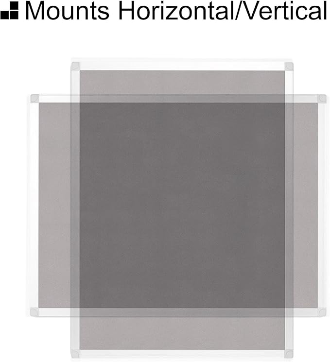 BoardsPlus Gray Felt Bulletin Board, 24" x 36", Wall Mounted Self-Healing Pin Board with Aluminum Frame, Affordable Felt Vision Board for Home, Office, Dorm & Classroom