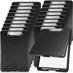 Epakh 18 Pcs Clipboard with Storage Bulks Plastic Storage Foldable Nursing Clipboard with Low Profile Clip for Student Teacher Nurse Employee, 9.5 x 13.5 Inch