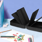 JAKAGO 274 Slots Colored Pencil Case Large Capacity Pen Holder for Artist Painter Zipper Organizer Bag for Marker Highlighter Storage Case for Office Sketch Travel Supplies(Black)