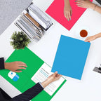 Two Pocket Folders, PANDRI 50 Pack 2 Pocket Folders, Letter Size Paper File Folder for School Office Home Business, Assorted 5 Colors