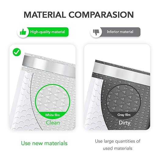 Fuxury White Bubble Mailers 10.5x16 Inch 25 Pack, Self Seal Padded Envelopes Waterproof Shipping Bags, Padded Mailers, Bubble Bags for Mailing, Packaging, Small Business, #5
