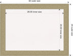 Amanti Art White Cork Board for Wall, 24x32 Vision Board with Gold Frame, Medium Corkboard Office Decor for Home Organization, Casual Corkboard Pinboard to display items for home organization
