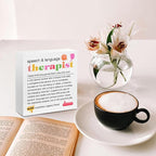 Speech Therapist Gift, Speech Therapy Gifts Wood Box Sign, Speech Pathologist Gifts, SLP Gifts Appreciation Gifts, Office Home Desk Cubicle Table Shelf Decor, Speech Therapist Gifts for Women