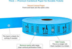 Tacticai 1000 Raffle Tickets, Wine, Blue, Single Roll, Ticket for Events, Entry, Reward, Fundraiser & Prizes