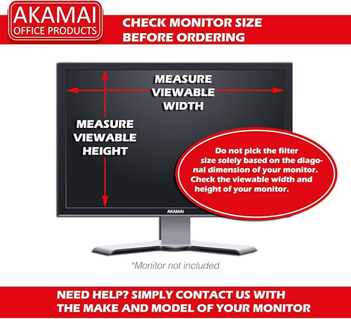 Akamai Office Products 27 inch Monitor Anti Glare Screen – Anti-Glare, Anti-Scratch, Blocks 96% UV – Matte Gloss Finish Filter Protector (27.0" Widescreen (16:10), Anti-Glare)