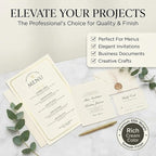 250 Sheets Cream Cardstock 8.5 x 11 Ivory Card Stock 65lb/176gsm Premium Off White Colored Sheets Thick Printer Paper for Cards Making, Office Printing, Wedding Invitations