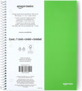 Amazon Basics Notebooks, College-Ruled Spiral Notebook with Poly Cover, For Work and School, 100 Sheets, 11" x 9", Green, 1-Pack