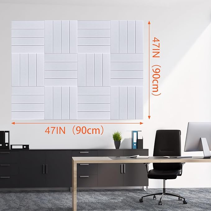 Cork Boards for Walls 48" x 36" Felt Board Alternative, 12 Pack Felt Wall Tiles Bulletin Board, Large Cork Board for Office Pin Board Tack Board Cork Boards