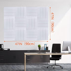 Cork Boards for Walls 48" x 36" Felt Board Alternative, 12 Pack Felt Wall Tiles Bulletin Board, Large Cork Board for Office Pin Board Tack Board Cork Boards