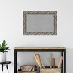 Amanti Art Silver Framed Magnetic Board 22x30 Medium Vision Board for use with Magnets, 100% Metal Sheet to Display Items as Office Decor or for Home Organization in mudroom, Kitchen or Kids Room