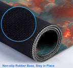 Super Sized Anime Dragon Mouse Pad, Office Cloud Dragon Teng Game Keyboard Pad, Extended Anti Slip Stitching Edge Computer Mouse Pad 35.4 x 15.7 Inches
