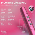PMU Practice Pen – Wireless Precision Training Tool with 8 Ballpoint Cartridges – for Practicing Eyebrow, Lip, and Eyeliner Design Techniques on Paper – Includes 2 Batteries & Magnetic Case